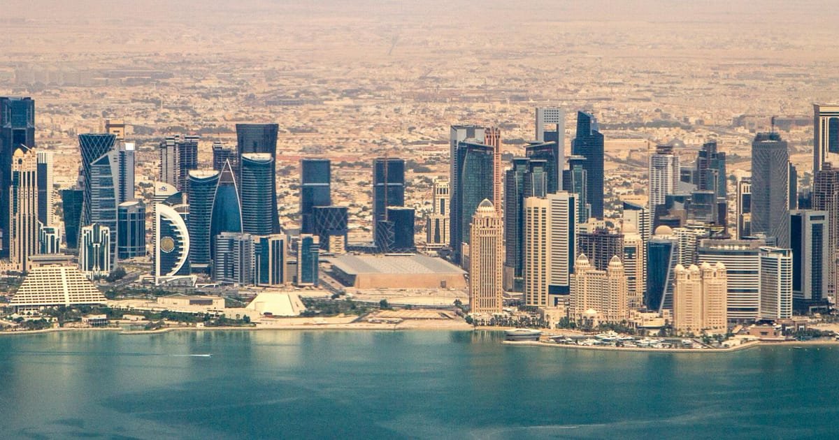 The West Bay business district in Doha, Qatar, where most corporate head offices are located