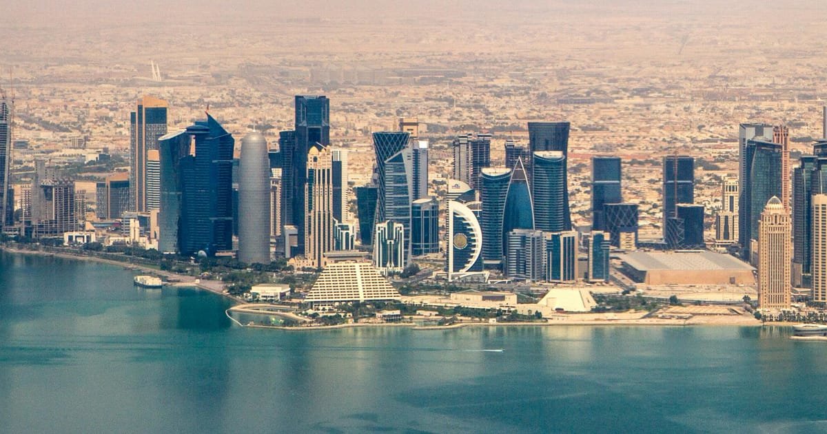 Doha skyline and commercial districts, where field sales territories are concentrated